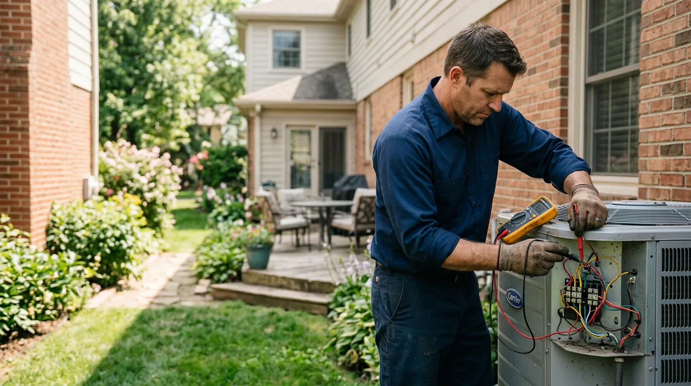 HVAC technician working near Saint Libory, IL